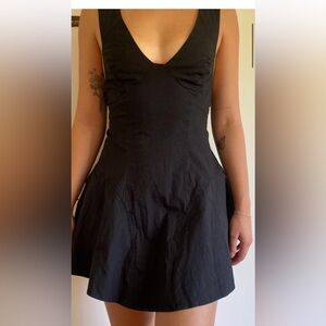 Free people black mini dress nwot size large